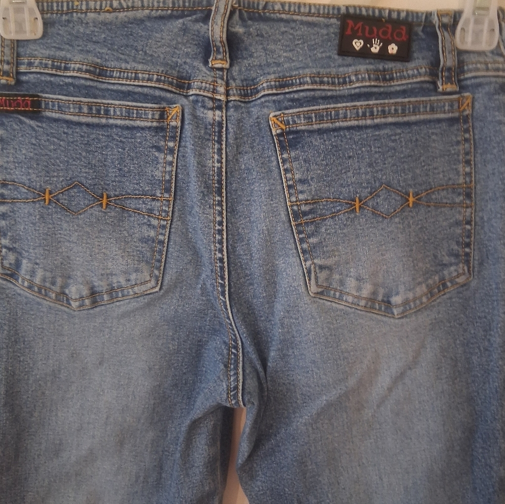 Rare Mudd Denim Lace-Up Wide Leg Jeans - Picture 8 of 11